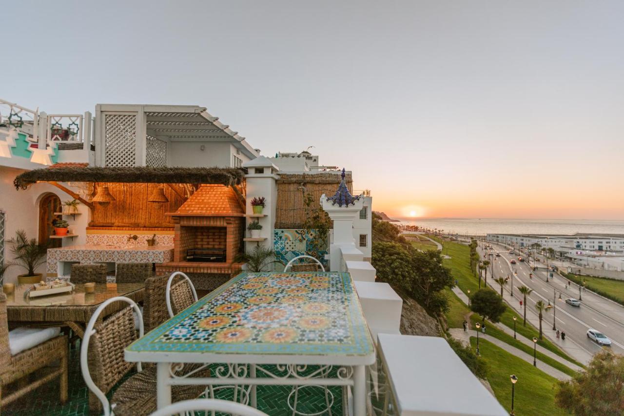 Riad Villa With Mediterranean Sea Views Of Spain And Gibraltar Tangier Bagian luar foto